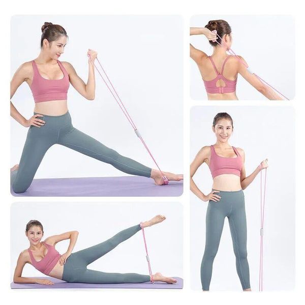 

resistance bands open shoulder back stretch belt with 8-type thruster