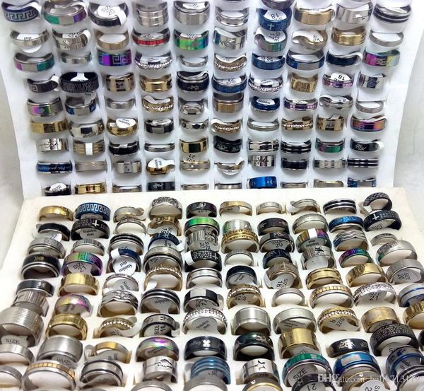 

titanium steel silver love ring wholesale 100pcs mix lot men women fashion stainless steel rings wedding band finger ring trendy jewelry rru