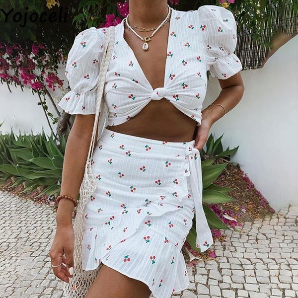 

elegant 2 piece set cherry womens dress ruffle summer beach casual short cool bow knot slim, Black;gray