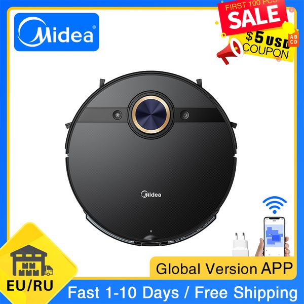 

new midea m7 pro robot vacuum cleaner home sweeping 4000pa suction cleaning vibrating mop dust collector smart planned aspiratorhello