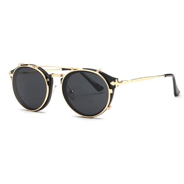 

sunglasses 2021 fashion retro dual-use mirror flat street couple, White;black
