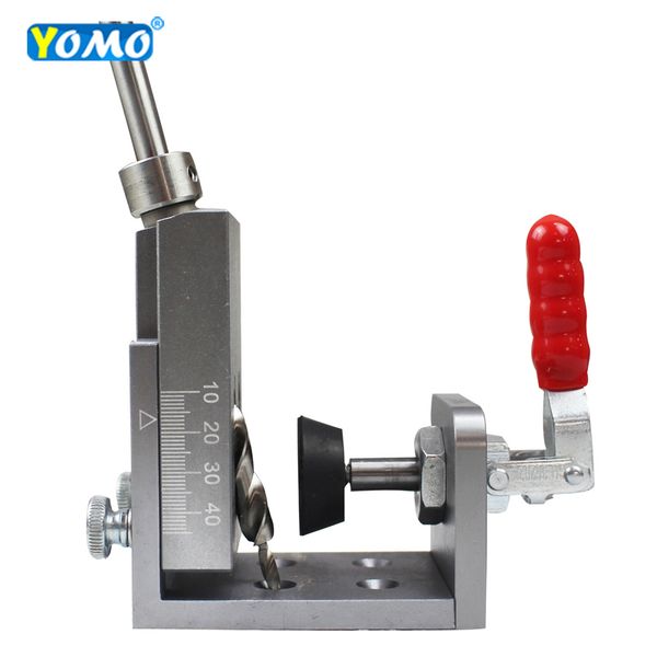 

2021 upgrade fast clamping pocket hole jig kit system with 9mm drill bit set carpenter woodworking tools kit