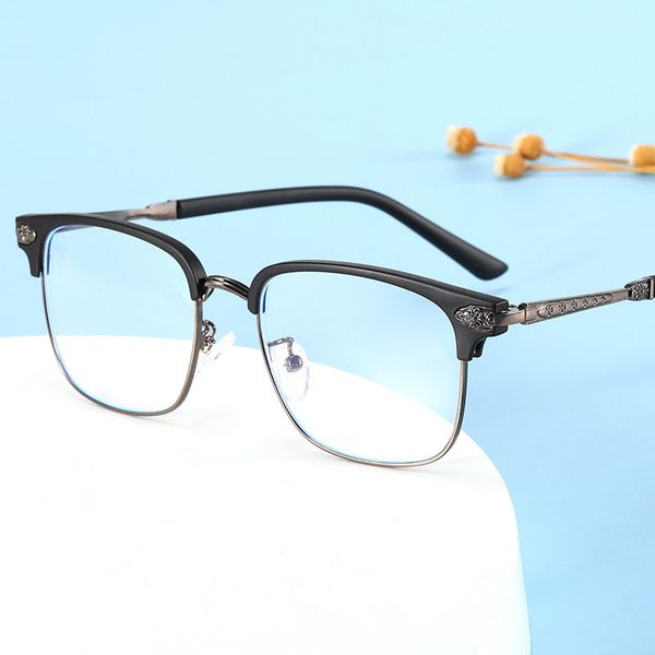 

wholesale 2021 new luoxin versatile spectacle frame men's short-sighted big face handmade half blue light proof glasses 70% off outlet, White;black