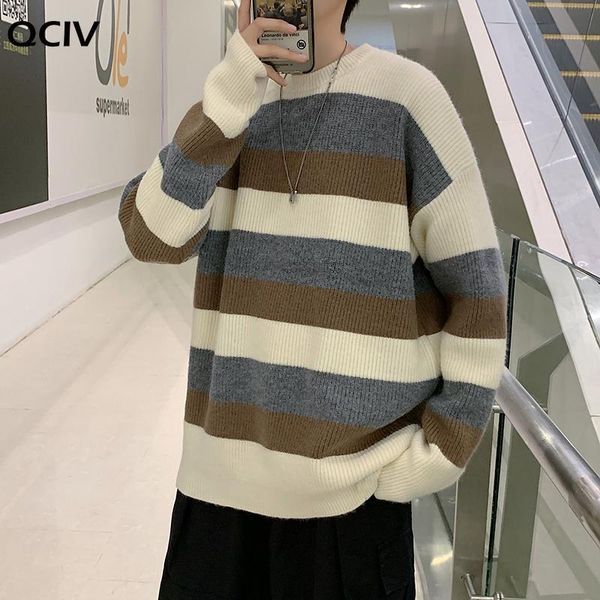 

men pullovers striped sweaters couple bf harajuku vintage o-neck jumpers baggy teenagers soft knitted new streetwear, White;black