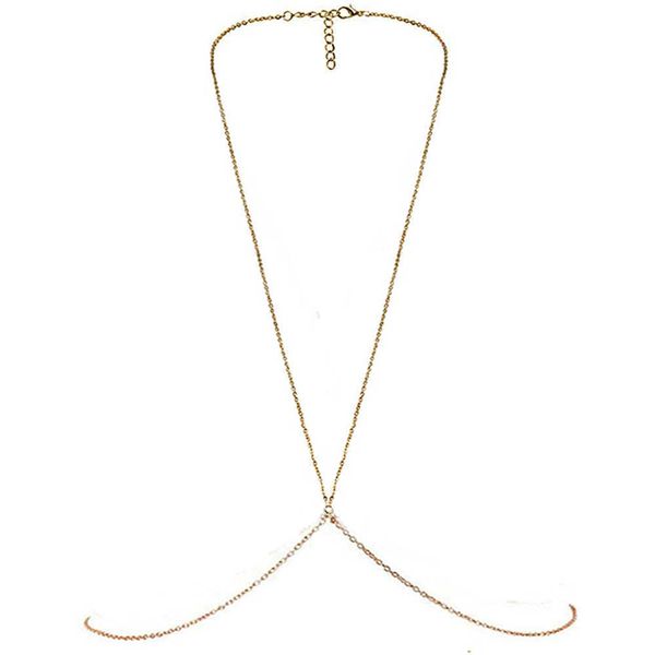 

europe fashion stainless steel simple body chain belly waist chain for women summer bikini beach body jewelry p0811, Silver