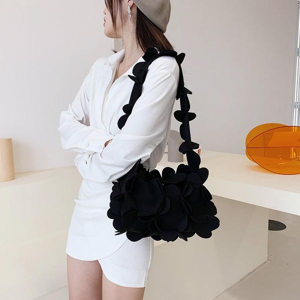 

evening bags fashionable shoulder for women 2021 luxury designer female bag casual leather petal shape party crossbody