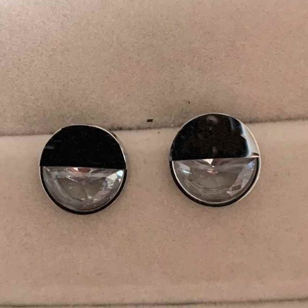 

new cute size diamond women jewelry gold silver rose colors studs titanium steel fashion earrings for women party gifts, Golden;silver