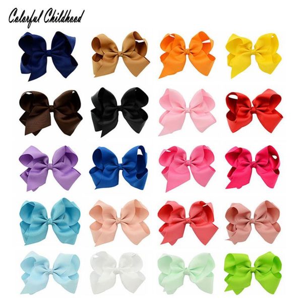 

hair accessories children's clip 2021 fashion multi-colored kids head bow 6-inch baby headwear, Slivery;white