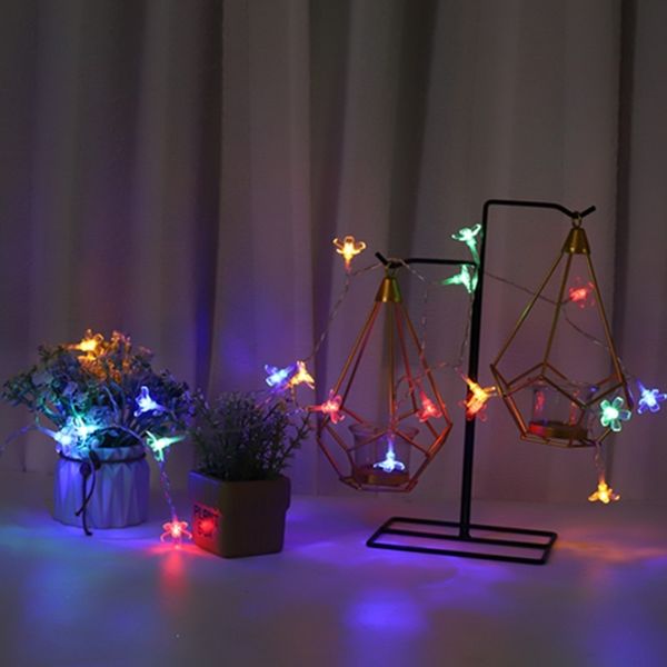 

lamp small color wind battery box string flower plastic lamp