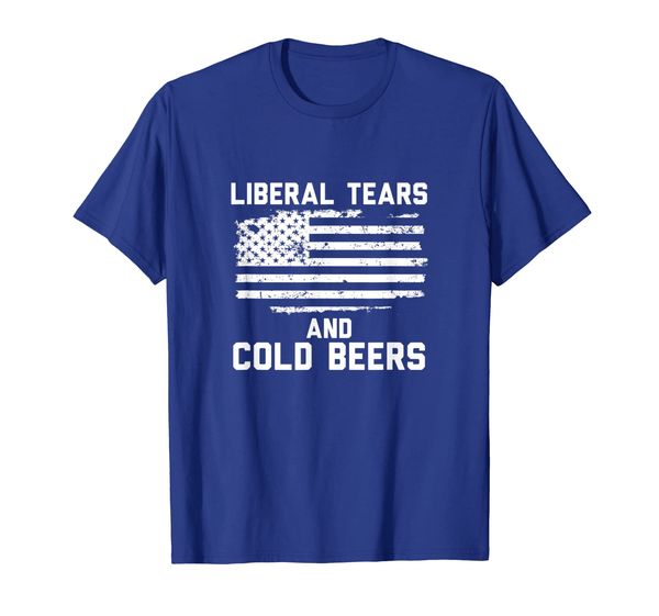 

funny liberal tears and cold beers t-shirt, White;black