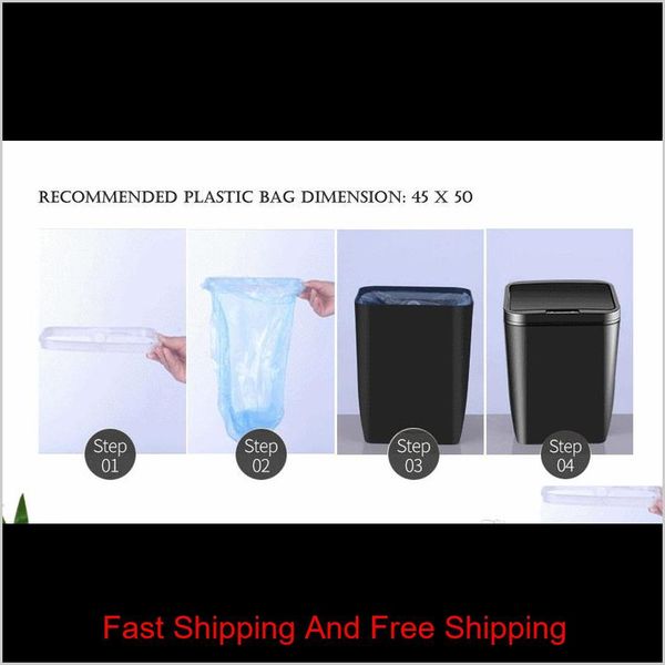 

intelligent 12l high capacity dustbin matic rapid sensor trash can waste bins home k qylccc pthome