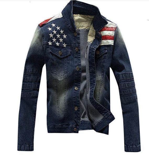 

new autumn winter new style leather denim jacket slim men's denim jacket single-breasted jean parka jackets coat outerwear, Black;brown