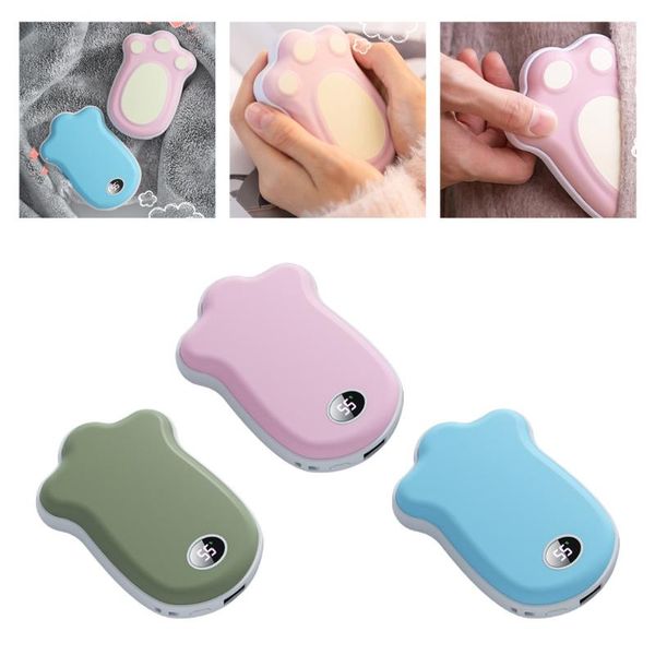 

home heaters portable mini cat claw electric hand warmer 9800mah usb charging power winter warm multipurpose rechargeable long lasting u1je