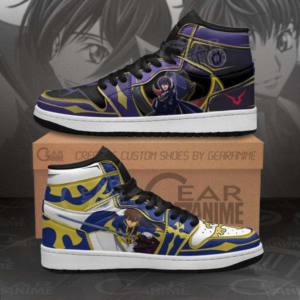 

lelouch and suzaku sneakers custom code geass anime sport shoes