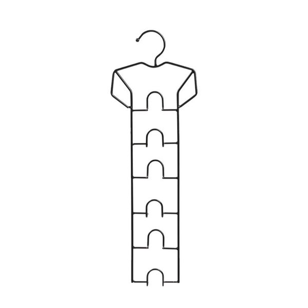 

multi-layer clothes hanger multi-functional creative scarf necktie belt organizer - type a (black)