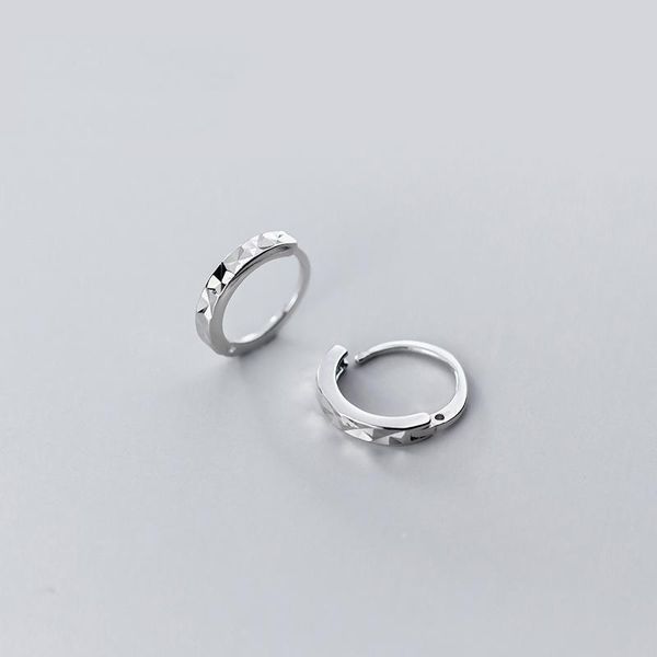 

hoop & huggie geometry sweet simple small 925 sterling silver earrings for women retro glitter korean jewelry aesthetic gift, Golden;silver
