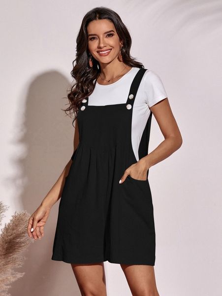 

pocket side overall jumpsuit without tee w5uo#, White