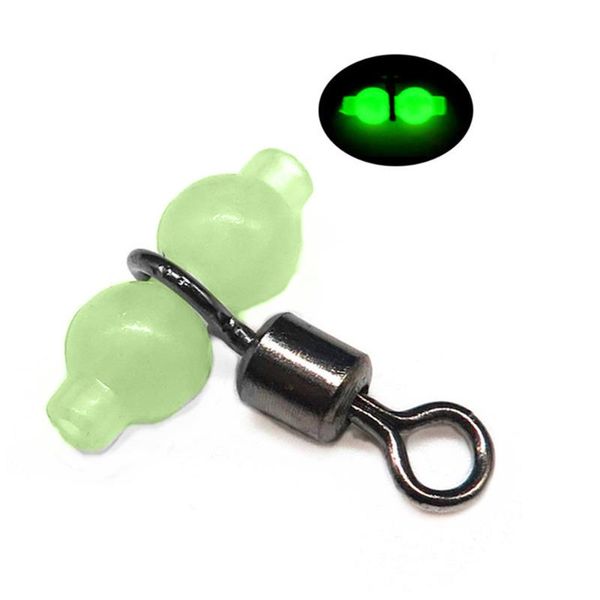 

fishing hooks luminous swivel connector rolling flexible rotation fluorescent fishhook lure line bearing tackle