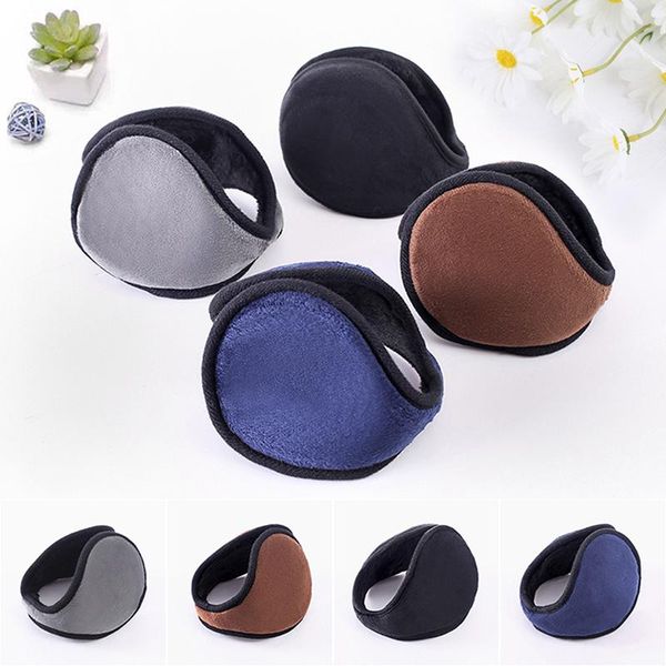 

berets plush back-wearing style fashion earbags men earmuffs male earflap casual keep warm winter outdoor protector ear cover, Blue;gray
