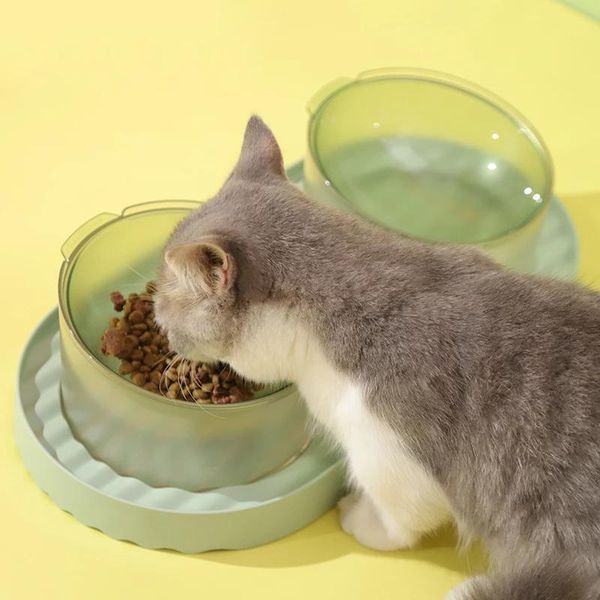 

cat bowls & feeders multifunctional bowl for heightening neck protection pet winter physical heating feeder puppy dogs