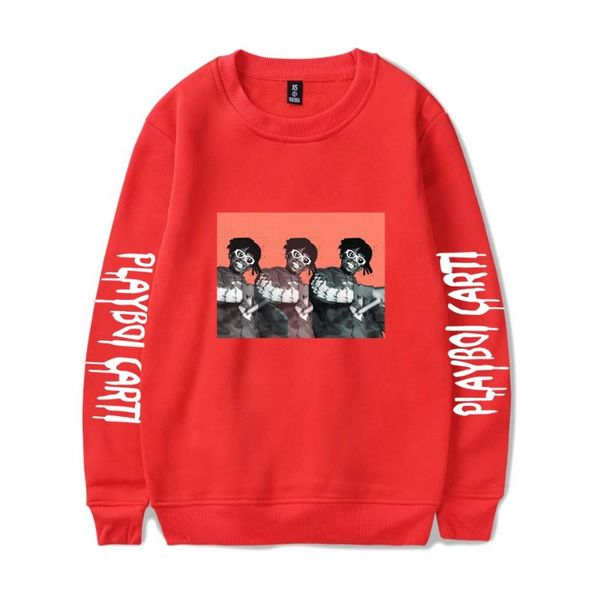

men's hoodies & sweatshirts playboi carti custom print o-neck long sleeve sweatshirt harajuku casual hip hop streetwear xxs-4xl, Black
