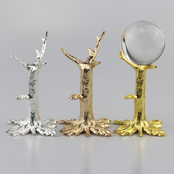 

metal display stand crystal glass lens ball large divination pgraphy lensball base 60 80 100mm big magic sphere globe holder