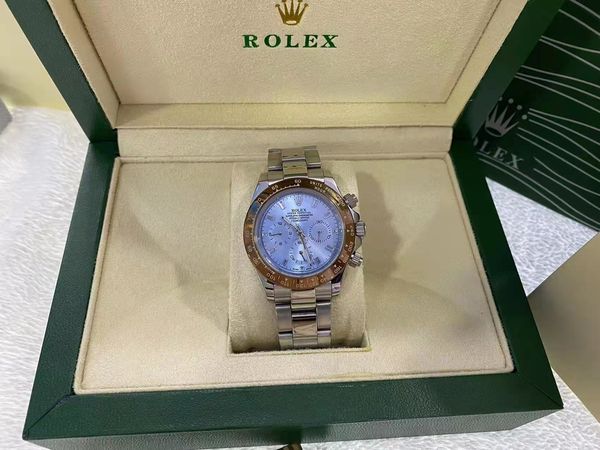 

with original box luxury mens watches 116509ln watch montre de luxe automatic wristwatches steel ring bezel 316l adustable folding buckle 20, Slivery;brown