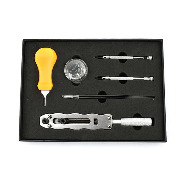 

repair tools & kits set 6pcs watchmaker watch tool kit case opener with tweezer band remover replacement pry knife screwdriver