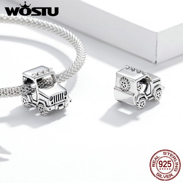 WOSTU New Off-road Vehicle Beads 925 Sterling Silver Car Charms Ciondolo Fit Braccialetto fai da te Collana Gioielli DAC382 Q0531