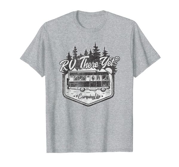 

rv there yet - funny camping road trip camper t-shirt, White;black