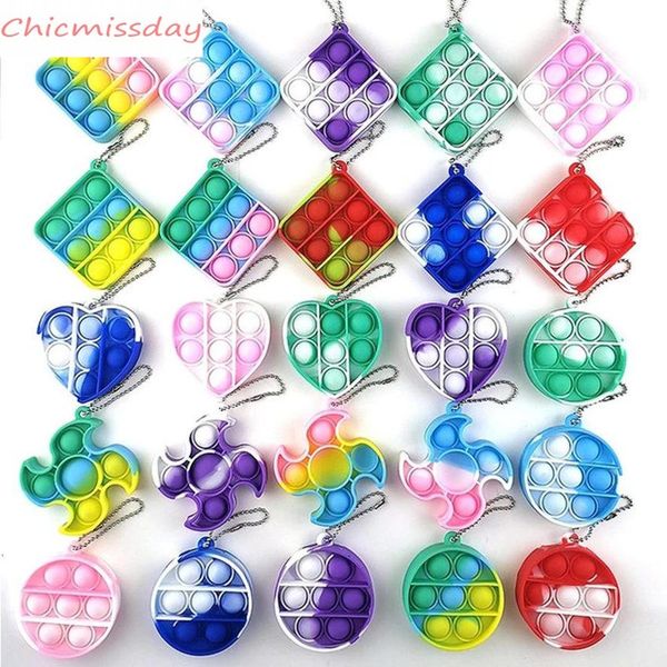 

new mini push bubble sensory toy autism needs squishy stress reliever toys child funny anti-stress keychain dhl shipping