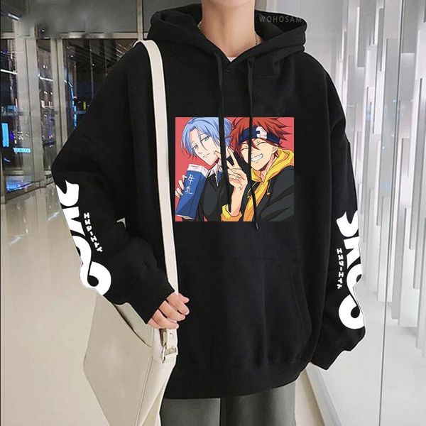 

women's hoodies & sweatshirts harajuku japan anime sk8 the infinity hoodie funny cartoon kawaii langa and reki female fashion winter wa, Black