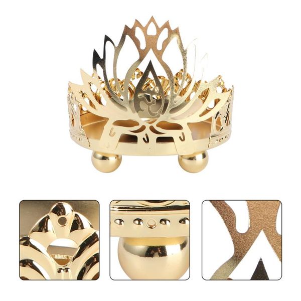 

fragrance lamps lotus design candlestick candle stand alloy temple candleholder home decoration