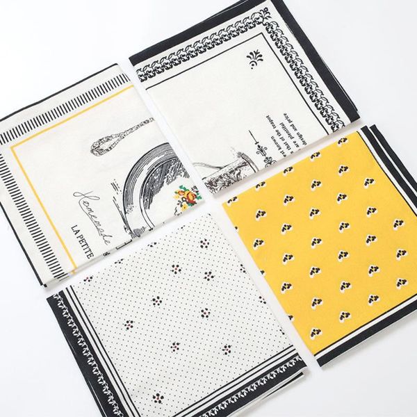 

mats & pads square pure cotton eu style tea towel dessert mat placemat hand-painted teapot pattern non-slip tablecloth pet diy bow tie