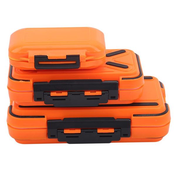 

fishing accessories tackle box 12 grids compartments orange color fish lure line hook