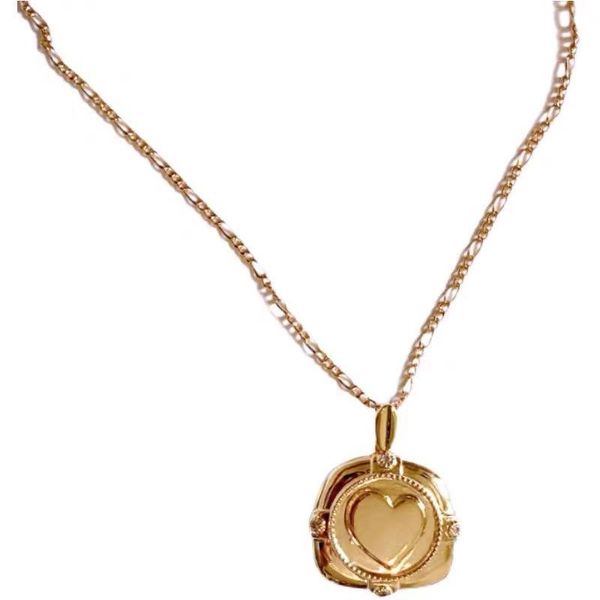 

pendant necklaces retro love po box necklace valentine's day gift can be opened summer, Silver