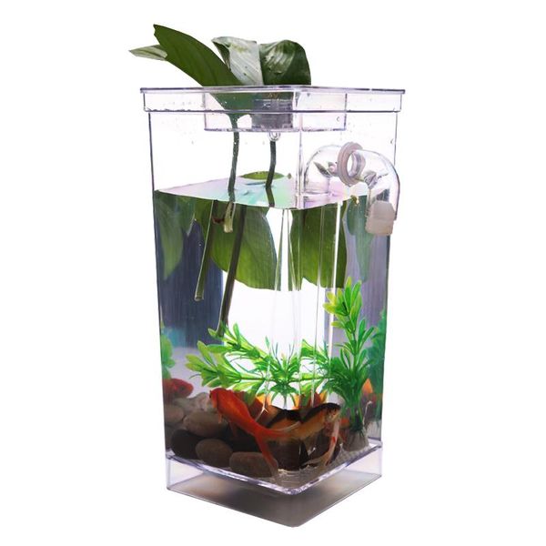 

aquariums design transparent creative self cleaning tank with led aquarium lovely cute ecological fishbowl for kid's gifts