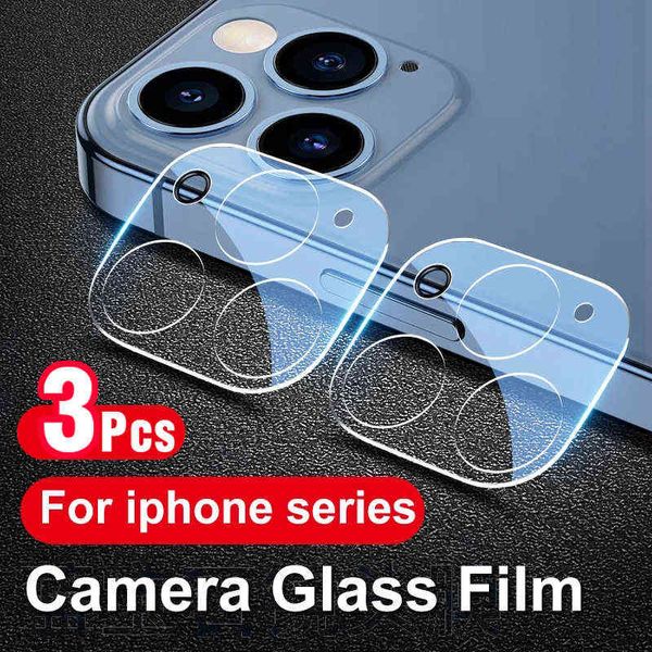 3 шт. Задняя камера Lens Protectors Cover для iPhone12 iPhone 13 Pro Max Case Закаленное стекло для I Phone 12 13 Pro Mini Coque Fuda H1120
