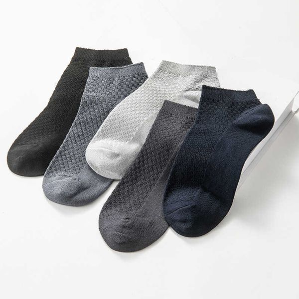 

new bamboo fibres men breathing plate short man only deodorant socks business calcetins, Black