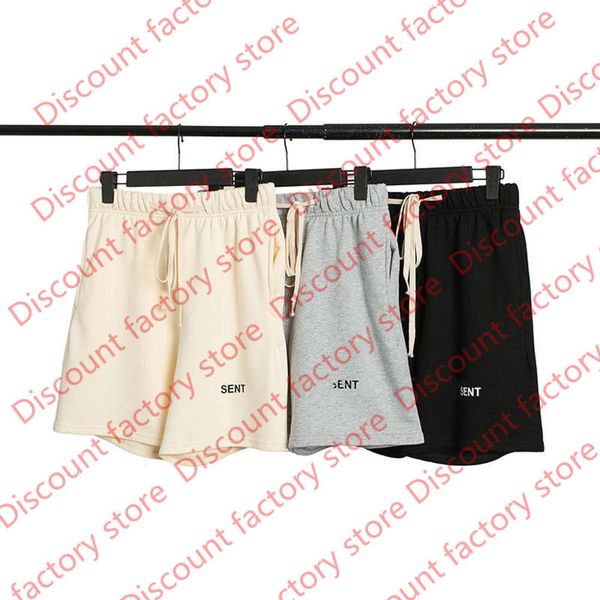

famous mens jogger shorts letters printed short pant 2021 men women jogging pants cozy short pants, Black