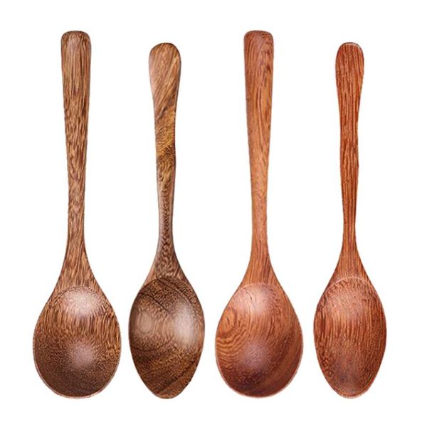 

spoons 4 pcs wooden soup japanese style cooking scoop kitchen utensils
