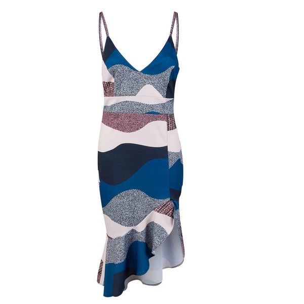 

popular buttock suspender spring cut and v-neck ruffle summer low dress zc3254 hot, White;black