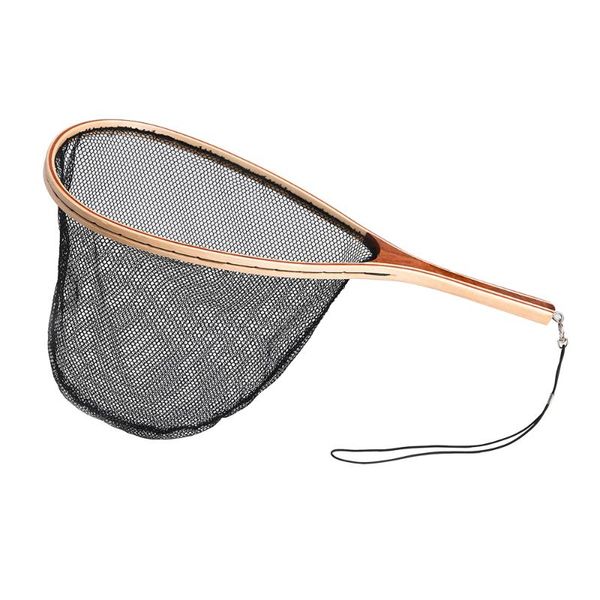 

lixada fishing landing net wooden handle frame catch and release net portable lightweight