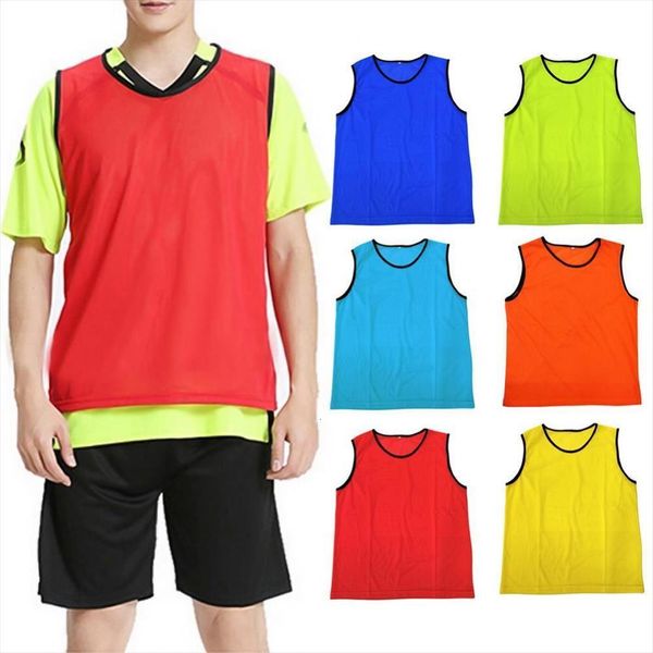 

kids outdoor sport men football training match mesh sleeveless vest, White;black