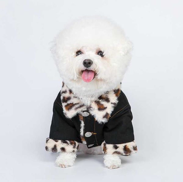 

cat costumes and dog plush denim padded pet quilted jacket