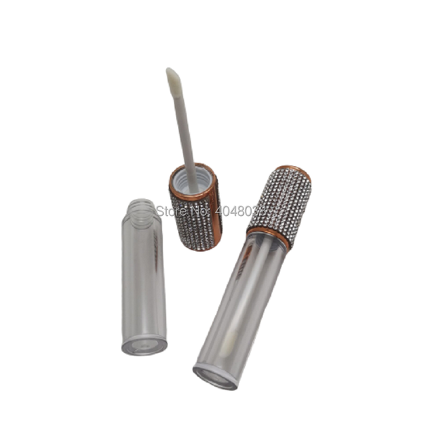 

storage bottles & jars 5ml lip gloss tubes containers rhinestone empty cosmetic lipgloss wand packaging 10/25/50 pcs