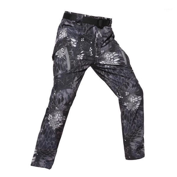 

mens thick fleece soft shell pants camouflage tactical pants winter warm waterproof windproof trousers big size 5xl1, Black;green
