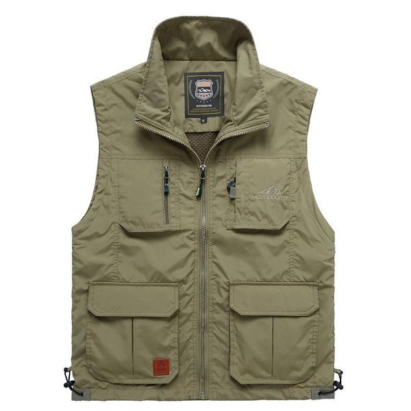 

men's vests survival in the wild factory direct sale fishing vest mesh multi-pocket outdoor leisure pography men clothing, Black;white