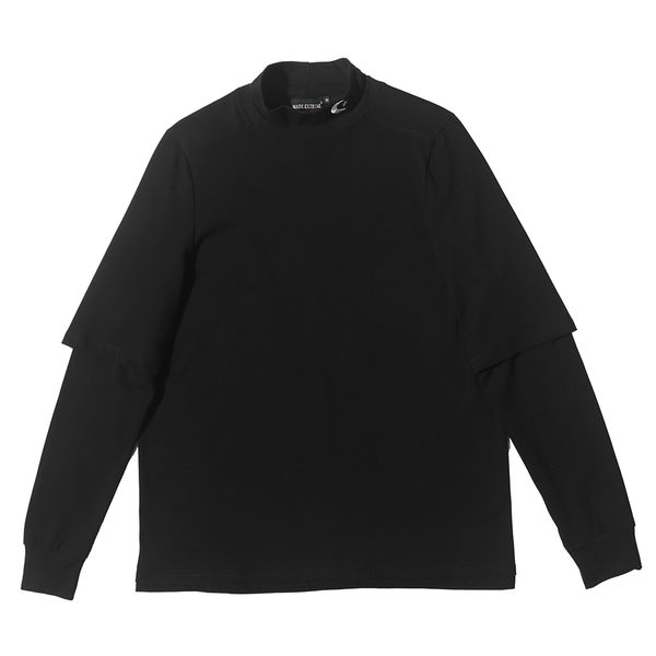 

2021 new basie plain women tshirts oversized long sleeve goth sloth turtle neck gothic shirt streetwear clothes fashion hv5a, White