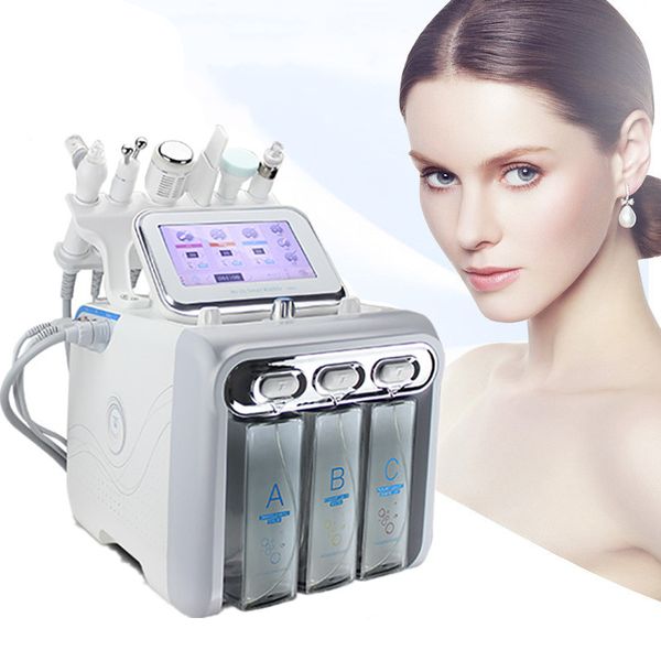 

6 in 1 oxygen jet microdermabrasion dermabrasion rf spa facial machine water hydro diamond peeling beauty equipment, Black;white